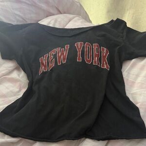 Brandy Melville Black New York Tee